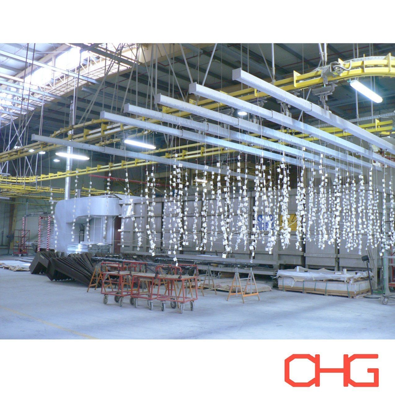 Automatic Electrostatic Powder Coating Production Line for Aluminum ...