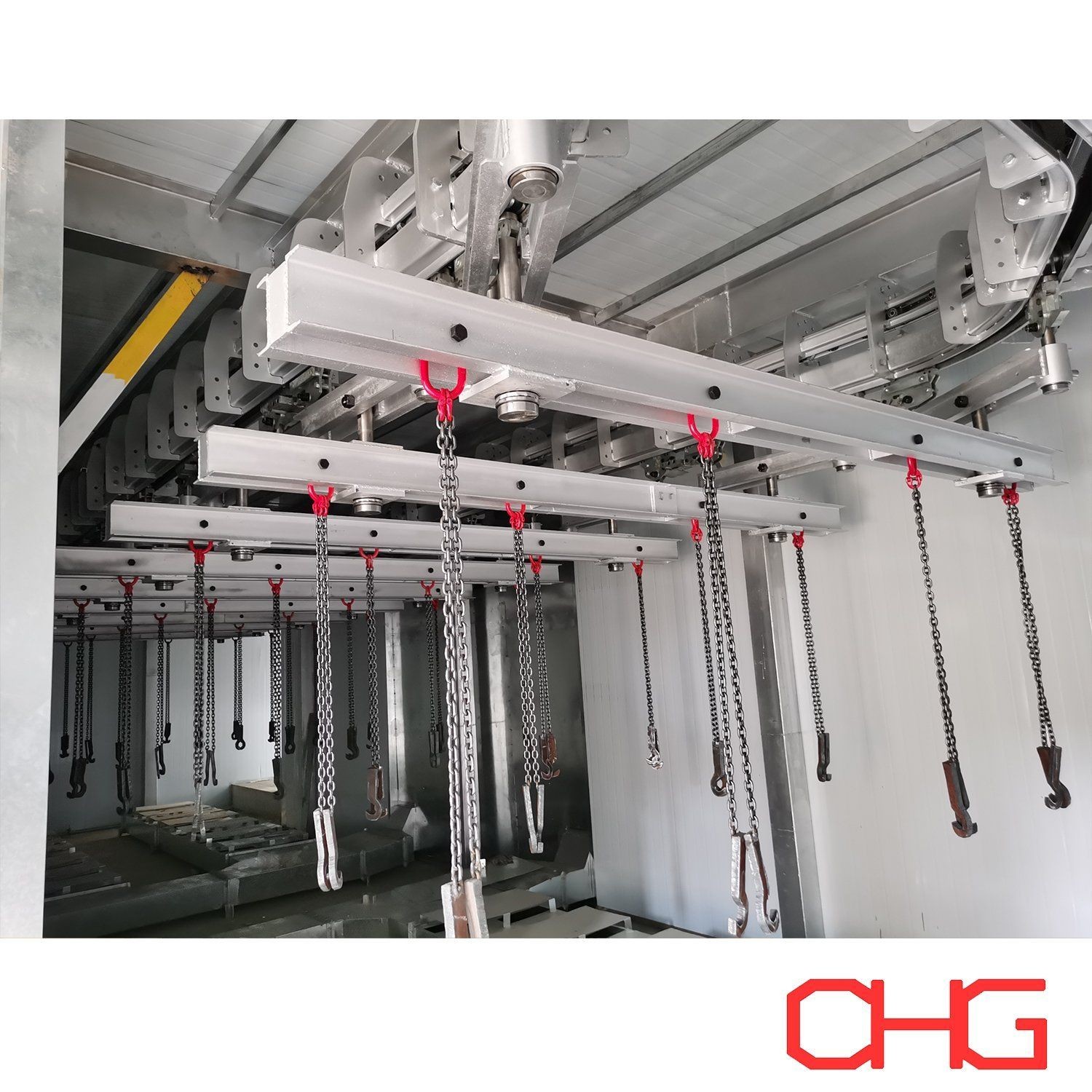 Overhead Power And Free Conveyor System Flexible Routing Dual Track Design