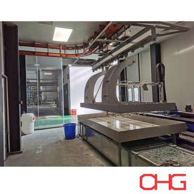 Heavy Machinery Parts Liquid Wet Painting Spraying Production Line Equipment with PLC Control Unit