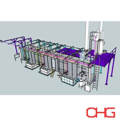 Good price Fan Shaped Nozzle Pretreatment Spray Tunnel For Powder Coating Production Line online