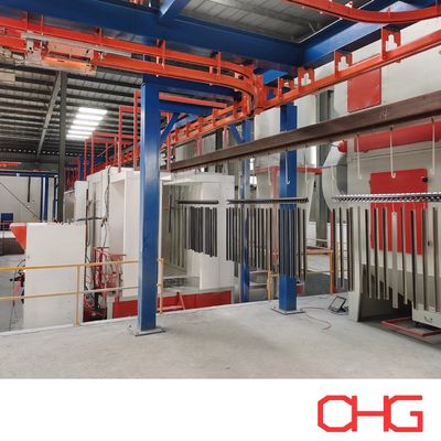 Powder Coating Line Equipment with Conveyor System Aluminium Profiles