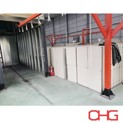 Overhead Conveyor Powder Coating Line for Sheet Metal Parts 20000.00cm * 200.00cm * 400.00cm Package Size
