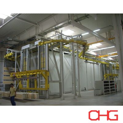 Professional Customized Iron Electric Control Cabinet Powder Coating Line with Lift and Hardware Spraying Equipment
