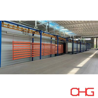 Good price Power and Free Conveyor Automatic Powder Coating Line for Metal Shelves Powder Coating Plant online