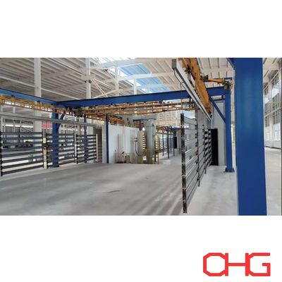 Good price Customized Powder Coating Line for Shelves with Power amp Free Overhead System online