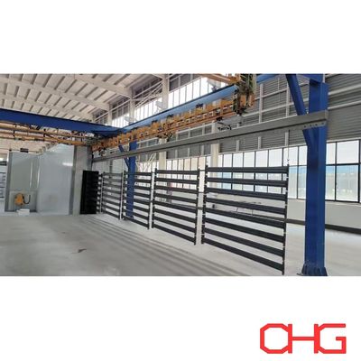 Good price Customized Metal Shelves Production Line with Electrostatic Powder Coating and PP Spray Booth online