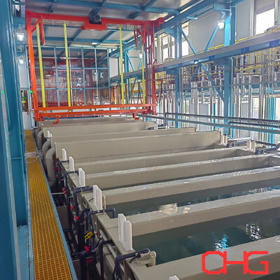 Continuous E Coating Line with large capacity anodizing tanks and multi stage pre treatment processes
